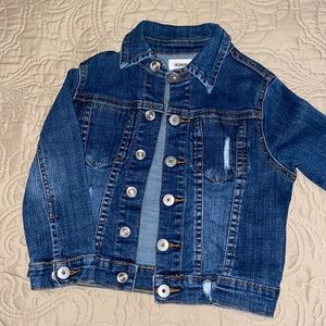 Girls Hudson Distressed Denim Jacket size 3 like new condition worn once